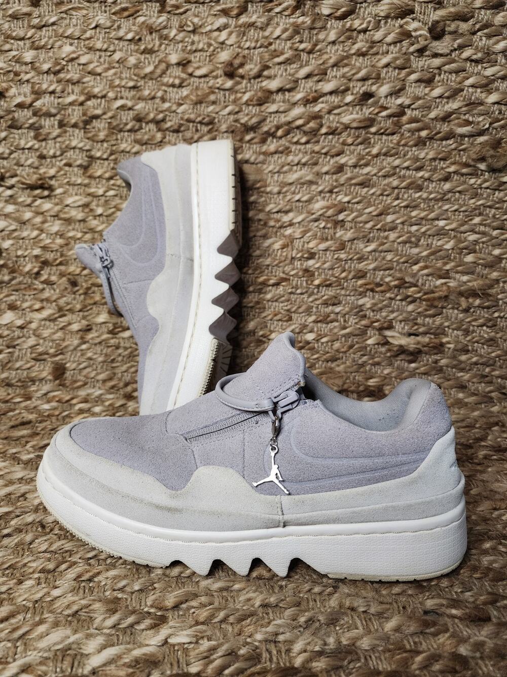 Air Jordan 1 Jester XX Low Atmosphere Grey Suede Sneakers Shoes Women's 8.5